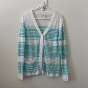 Garnet Hill Striped Linen Sweater